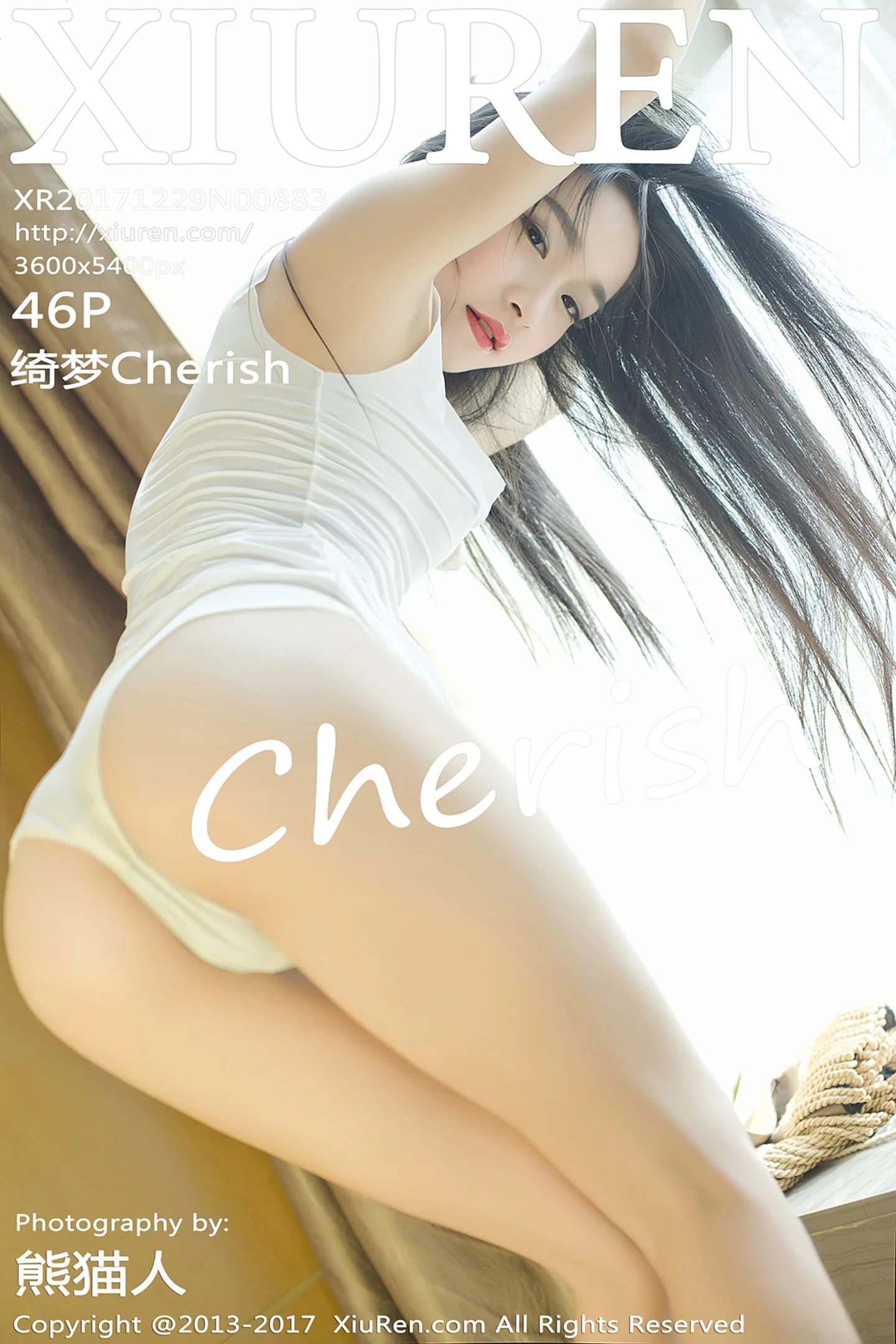 [XiuRen秀人网]No.883_嫩模绮梦Cherish齐逼牛仔裤配白色内衣紧身秀完美身材写真46P-秀人网 - XiuRen.Pro